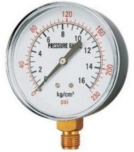 Bourdon elastic pressure gauge